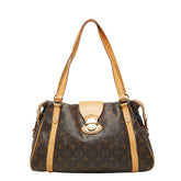 ルイ ヴィトン モノグラム ストレーザPM ハンドバッグ ショルダーバッグ M51186 ブラウン PVC レザー レディース LOUIS VUITTON 【中古】