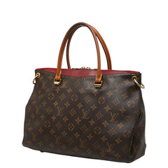 ルイ ヴィトン モノグラム パラスMM ハンドバッグ ショルダーバッグ 2WAY M41148 ブラウン レッド PVC レザー レディース LOUIS VUITTON 【中古】