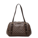 ルイ ヴィトン ダミエ リヴィントンPM トートバッグ ショルダーバッグ N41157 ブラウン PVC レザー レディース LOUIS VUITTON 【中古】