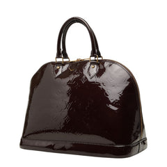 ルイ ヴィトン モノグラム ヴェルニ アルマGM ハンドバッグ M93595 アマラント パープル パテントレザー レディース LOUIS VUITTON 【中古】