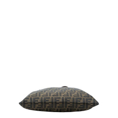 フェンディ ズッカ トートバッグ 肩掛け ショルダーバッグ ブラウン キャンバス レザー レディース FENDI 【中古】