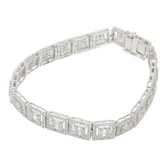 K18WG ホワイトゴールド ダイヤモンド ダイヤ5.50ct ブレスレット レディース 【中古】