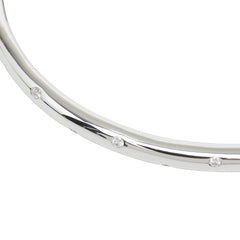 K18WG ホワイトゴールド ダイヤ0.18ct バングル レディース 中古
