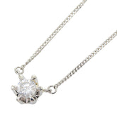 Pt850 プラチナ ダイヤ0.40ct プチネックレス スノー 雪 結晶 モチーフ ネックレス レディース 中古