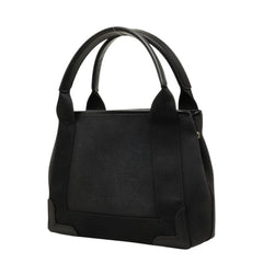 バレンシアガ ネイビーカバスXS ハンドバッグ ショルダーバッグ 2WAY 390346 ブラック キャンバス レザー レディース BALENCIAGA 【中古】