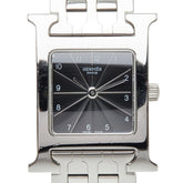 エルメス Hウォッチ 腕時計 HH1.210 クオーツ ブラック文字盤 ステンレススチール レディース HERMES 【中古】