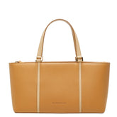 バーバリー ノバチェック トートバッグ ハンドバッグ ベージュ レザー レディース BURBERRY 【中古】