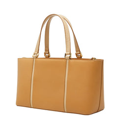 バーバリー ノバチェック トートバッグ ハンドバッグ ベージュ レザー レディース BURBERRY 【中古】