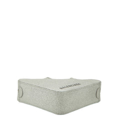 バレンシアガ トライアングル ダッフル ハンドバッグ ショルダーバッグ 2WAY 531048 シルバー レザー レディース BALENCIAGA 【中古】