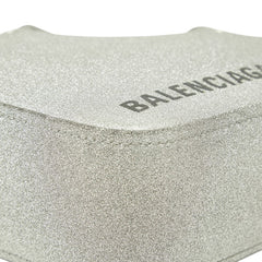 バレンシアガ トライアングル ダッフル ハンドバッグ ショルダーバッグ 2WAY 531048 シルバー レザー レディース BALENCIAGA 【中古】