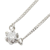 Pt850 プラチナ ダイヤ0.10ct プチネックレス ペンダント ネックレス レディース 【中古】