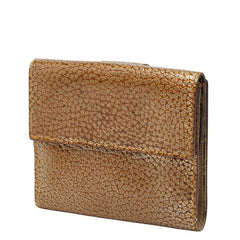 フェンディ 二つ折り財布 ゴールド レザー レディース FENDI 【中古】