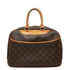 ルイ ヴィトン モノグラム ドーヴィル ハンドバッグ M47270 ブラウン PVC レザー レディース LOUIS VUITTON 【中古】