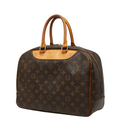 ルイ ヴィトン モノグラム ドーヴィル ハンドバッグ M47270 ブラウン PVC レザー レディース LOUIS VUITTON 【中古】