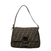 フェンディ ズッカ ハンドバッグ ワンショルダー 26325 ブラウン キャンバス レザー レディース FENDI 【中古】