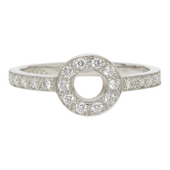 ティファニー Pt950 プラチナ ダイヤモンド ハーフエタニティ サークル リング 指輪 レディース TIFFANY&Co. 9.5号 【中古】