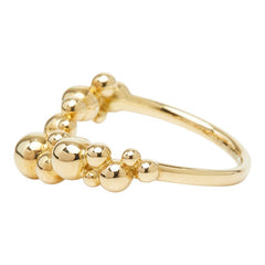 ジョージジェンセン ムーンライト グレープ リング 指輪 #51 K18YG イエローゴールド 750 レディース Georg Jensen 【中古】