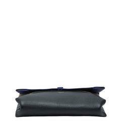 セリーヌ フィービーファイロ ポーチ クラッチバッグ ブラック ブルー レザー スウェード レディース CELINE 【中古】