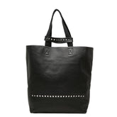 ヴァレンチノ ガラヴァーニ ロックスタッズ 斜め掛け ショルダーバッグ ブラック レザー レディース Valentino 【中古】