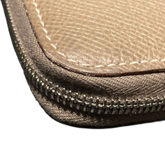エルメス アザップ シルクイン コンパクト コインケース ブラウン系 シルバー金具 ヴォーエプソン レディース HERMES 中古