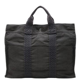 エルメス エールライン トートMM ハンドバッグ トートバッグ グレー キャンバス レディース HERMES 【中古】