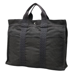 エルメス エールライン トートMM ハンドバッグ トートバッグ グレー キャンバス レディース HERMES 【中古】