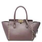 ヴァレンチノ ガラヴァーニ ロックスタッズ ハンドバッグ ショルダーバッグ 2WAY BG-L540BOL2 パープル系 レザー レディース Valentino 【中古】