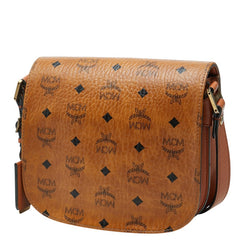 エム シー エム ヴィセトス 斜め掛け ショルダーバッグ ブラウン PVC レザー レディース MCM 【中古】