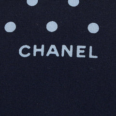 シャネル ココマーク スカーフ ネイビー ブルー シルク レディース CHANEL 【中古】