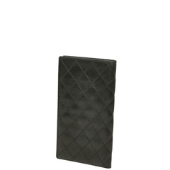 シャネル ビコローレ 札入れ 長財布 ブラック ラムスキン レディース CHANEL 中古
