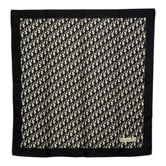 ディオール トロッター スカーフ ブラック ベージュ シルク レディース Dior 【中古】