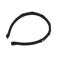 サルヴァトーレフェラガモ ヴァラ カチューシャ ヘアアクセサリー ブラック ゴールド キャンバス レディース Salvatore Ferragamo 【中古】