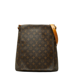 ルイ ヴィトン モノグラム ミュゼット 斜め掛け ショルダーバッグ M51256 ブラウン PVC レザー レディース LOUIS VUITTON 中古