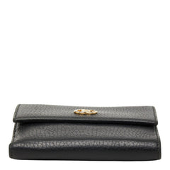 グッチ GGマーモント コンパクトウォレット 二つ折り財布 456122 ブラック レザー レディース GUCCI 【中古】