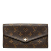 ルイ ヴィトン モノグラム ポルトフォイユ サラ 長財布 M60531 ブラウン PVC レザー レディース LOUIS VUITTON 【中古】