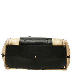クロエ アリス ハンドバッグ ショルダーバッグ 2WAY パイソン型押し ベージュ ブラック レザー レディース Chloe 【中古】