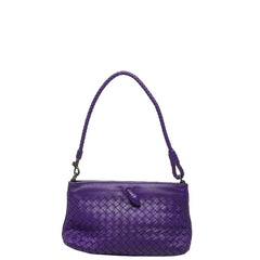 ボッテガヴェネタ イントレチャート ハンドバッグ ワンショルダーバッグ パープル レザー レディース BOTTEGAVENETA 【中古】
