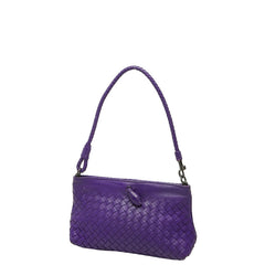 ボッテガヴェネタ イントレチャート ハンドバッグ ワンショルダーバッグ パープル レザー レディース BOTTEGAVENETA 【中古】