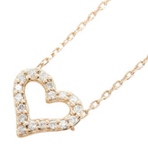 ヨンドシー K18PG ピンクゴールド ダイヤモンド ダイヤ0.103ct ハートモチーフ ブレスレット レディース 4℃ 【中古】