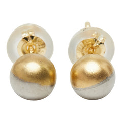 K18YG イエローゴールド Pt900 プラチナ 金ベースコンビ ボールスタッドピアス ピアス レディース 中古