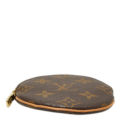 ルイ ヴィトン モノグラム ポルト モネ ロン コインケース 小銭入れ M61926 ブラウン PVC レザー レディース LOUIS VUITTON 【中古】