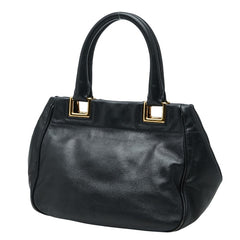 プラダ ハンドバッグ 2WAY ショルダーバッグ ブラック ゴールド レザー レディース PRADA 【中古】