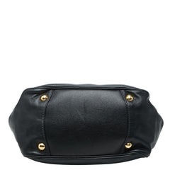 プラダ ハンドバッグ 2WAY ショルダーバッグ ブラック ゴールド レザー レディース PRADA 【中古】