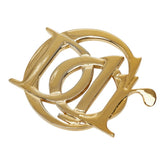 ディオール ロゴ ブローチ ゴールド メッキ レディース Dior 【中古】