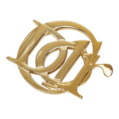ディオール ロゴ ブローチ ゴールド メッキ レディース Dior 【中古】