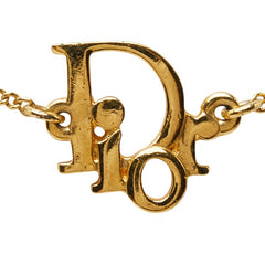 ディオール ロゴ チェーン ペンダント ネックレス ゴールド メッキ レディース Dior 【中古】