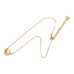 ディオール ロゴ チェーン ペンダント ネックレス ゴールド メッキ レディース Dior 【中古】