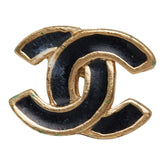 シャネル ココマーク スタッドピアス 02A ゴールド ブラック メッキ レディース CHANEL 【中古】