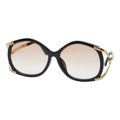 ディオール CDロゴ サングラス 265A ブラック ゴールド プラスチック ゴールド レディース Dior 【中古】