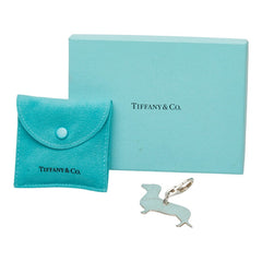 ティファニー ドッグ 犬 ダックスフンド モチーフ チャーム キーホルダー SV925 シルバー レディース TIFFANY&Co. 【中古】
